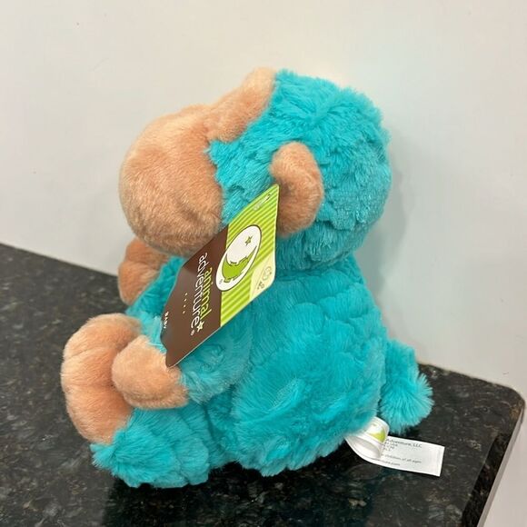 Animal Adventure Green Monkey Lovey Security Plush Rattle. Size 11” . NWT - Picture 3 of 8